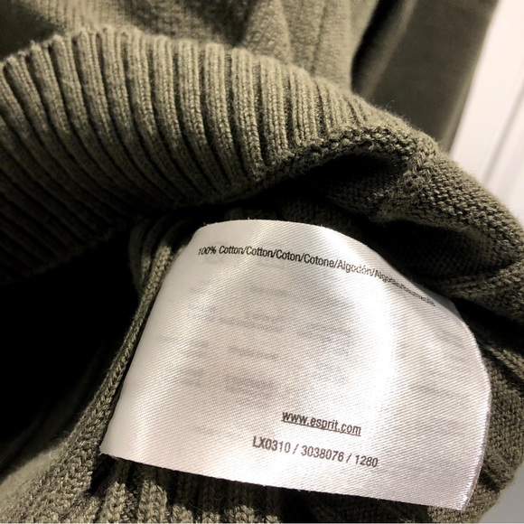 Vintage Dark Green Olive Knit Sweater - Picture 3 of 4